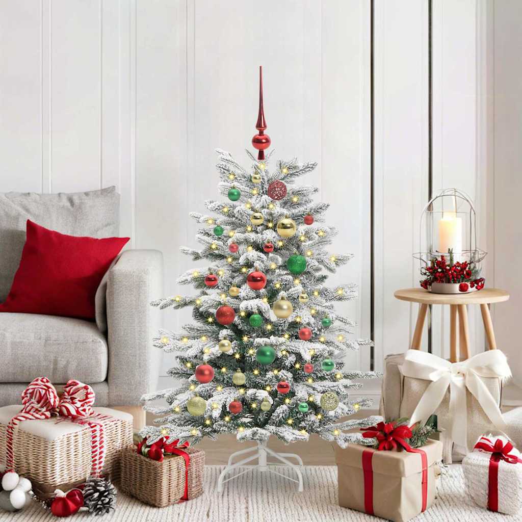 Sapin de Noël Artificiel à Branches Articulées Blanc 120 cm
