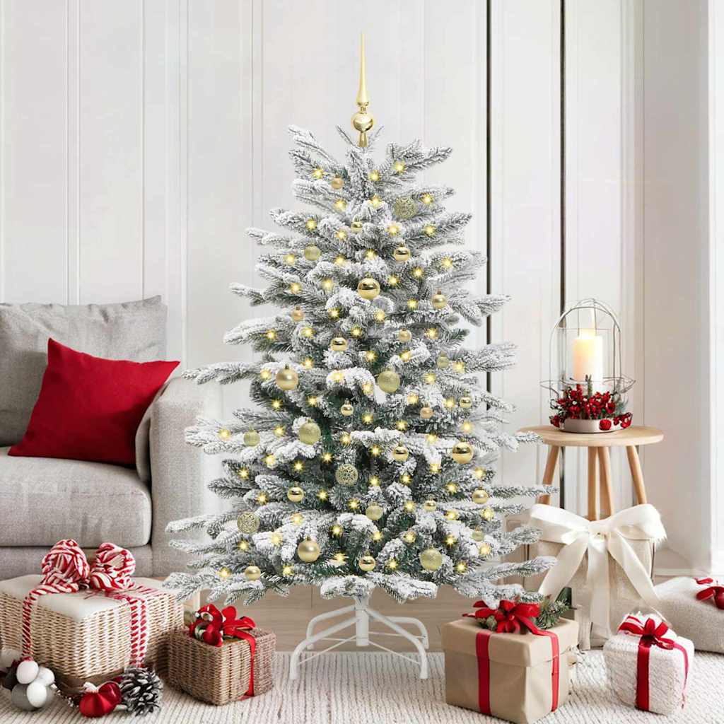 Sapin de Noël Artificiel à Branches Articulées Blanc 150 cm