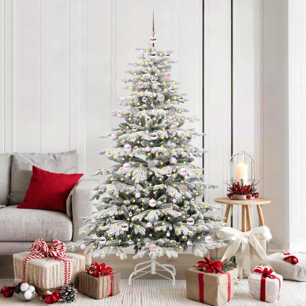 Sapin de Noël Artificiel à Branches Articulées Blanc 180 cm