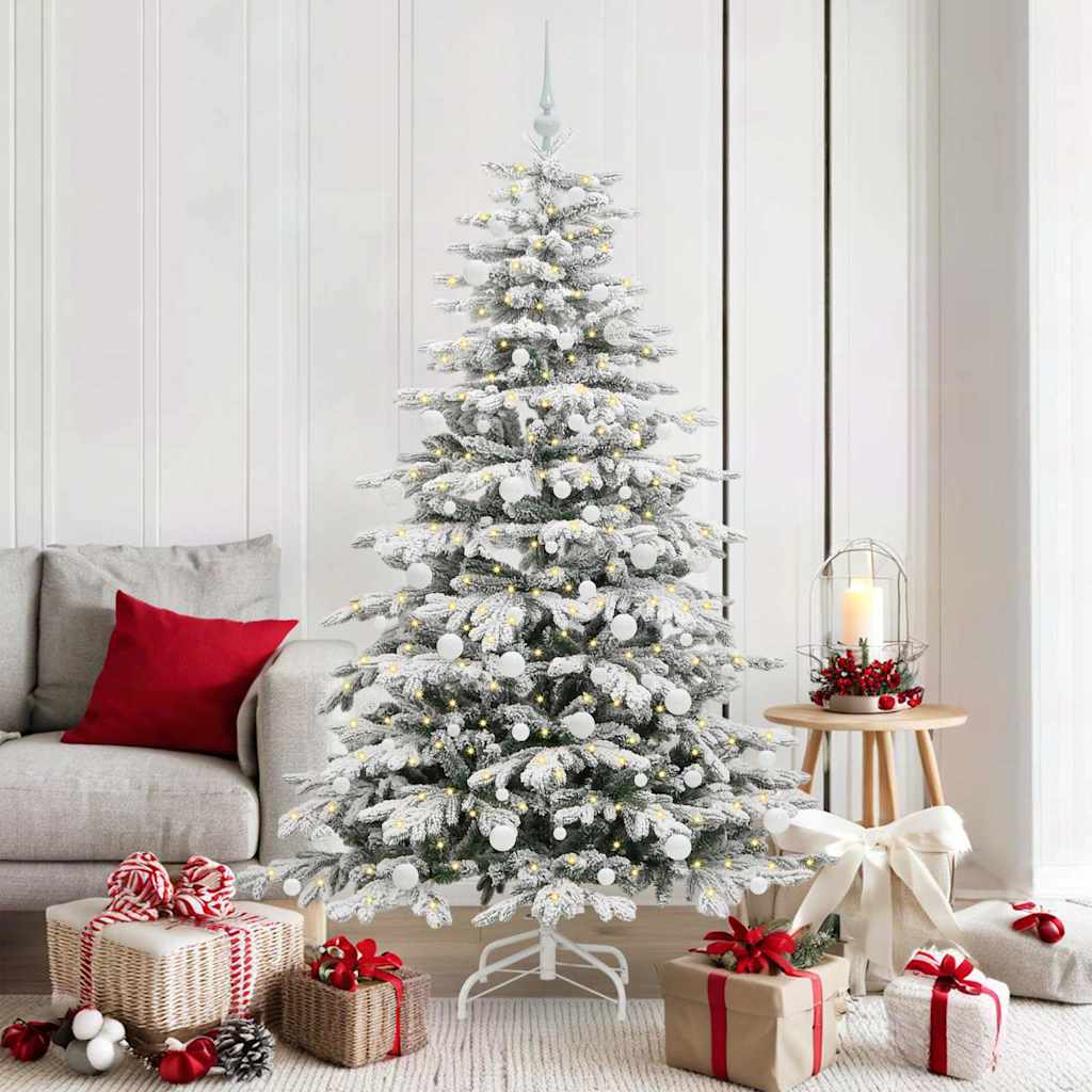 Sapin de Noël Artificiel à Branches Articulées Blanc 180 cm