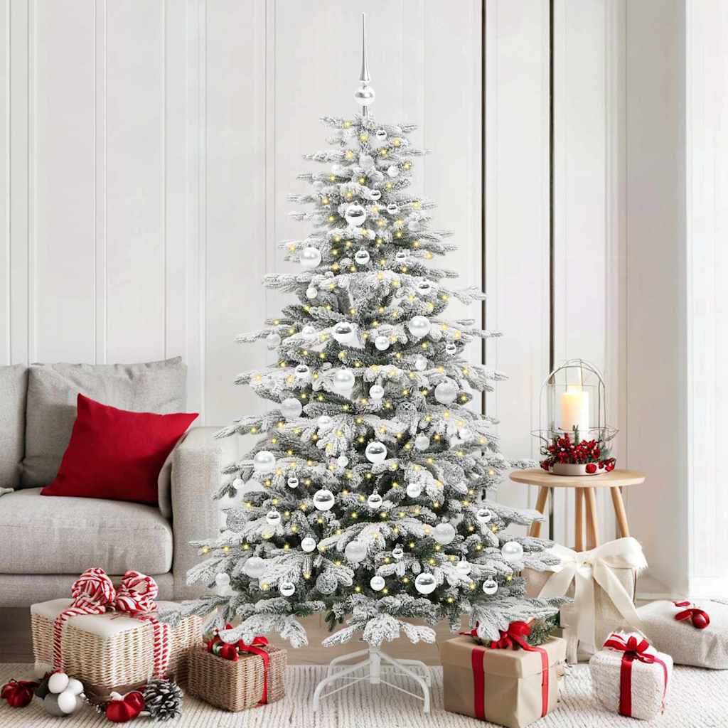 Sapin de Noël Artificiel à Branches Articulées Blanc 180 cm