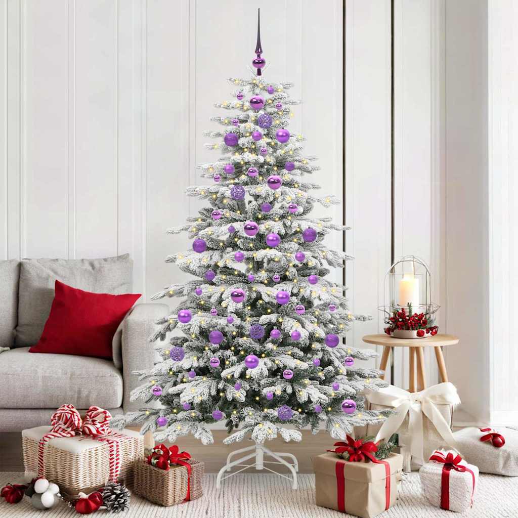 Sapin de Noël Artificiel à Branches Articulées Blanc 180 cm