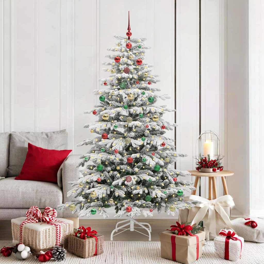 Sapin de Noël Artificiel à Branches Articulées Blanc 180 cm