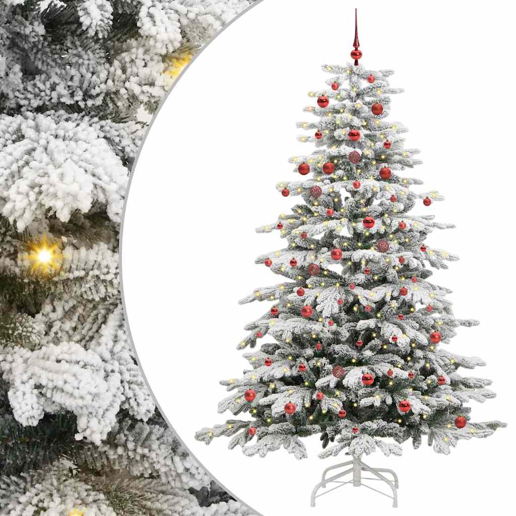 Sapin de Noël Artificiel à Branches Articulées Blanc 210 cm