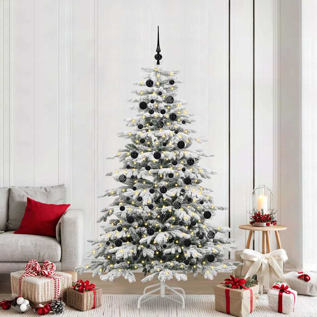 Sapin de Noël Artificiel à Branches Articulées Blanc 210 cm