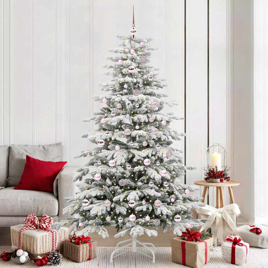 Sapin de Noël Artificiel à Branches Articulées Blanc 210 cm