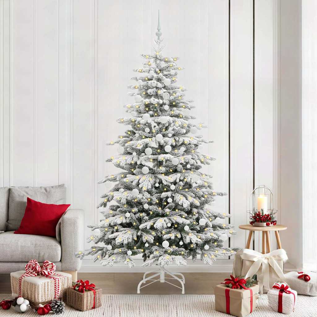 Sapin de Noël Artificiel à Branches Articulées Blanc 210 cm