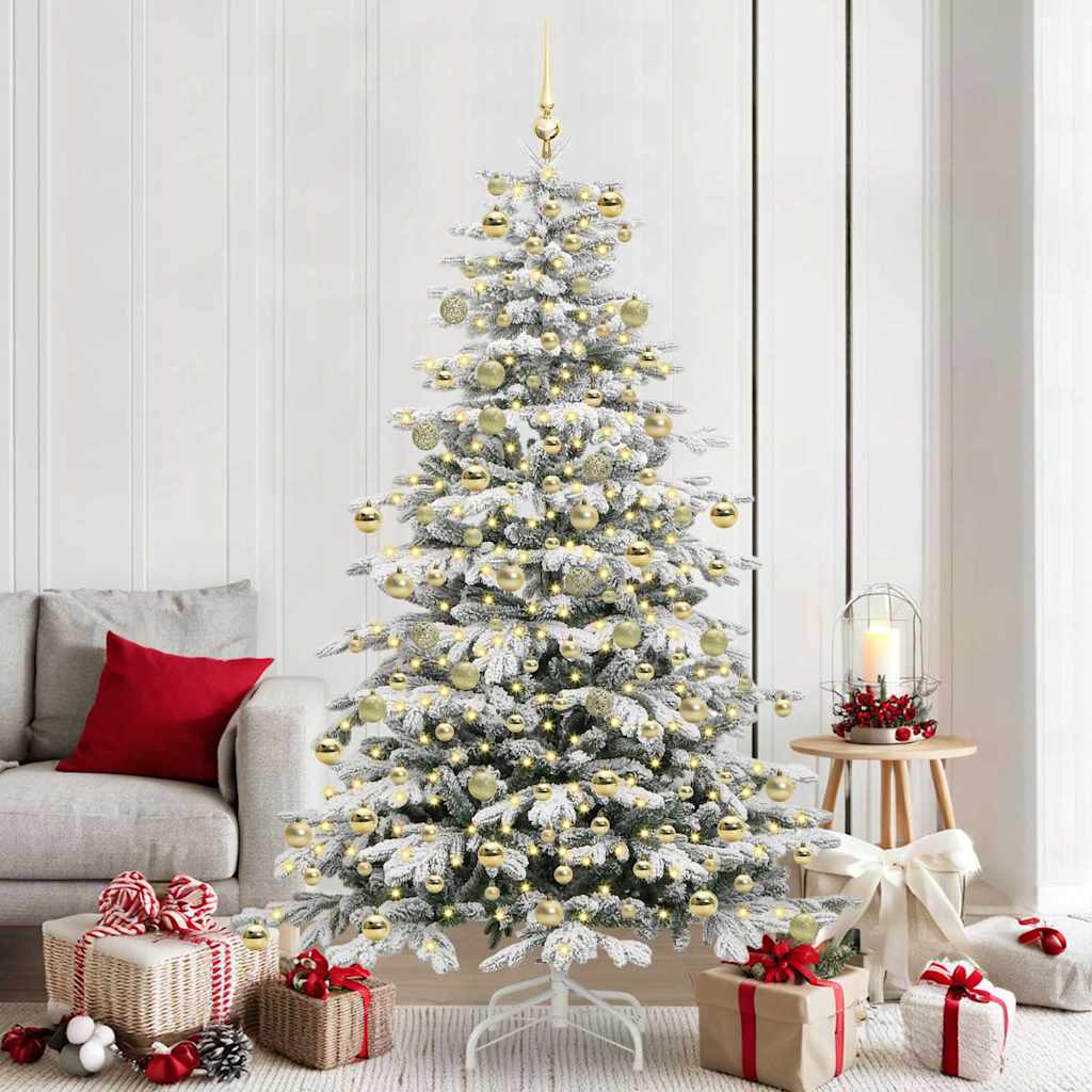 Sapin de Noël Artificiel à Branches Articulées Blanc 210 cm