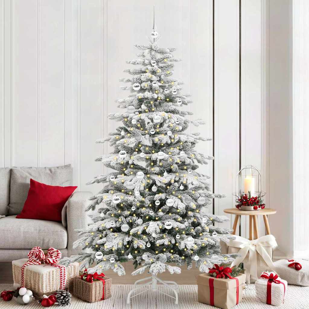 Sapin de Noël Artificiel à Branches Articulées Blanc 210 cm