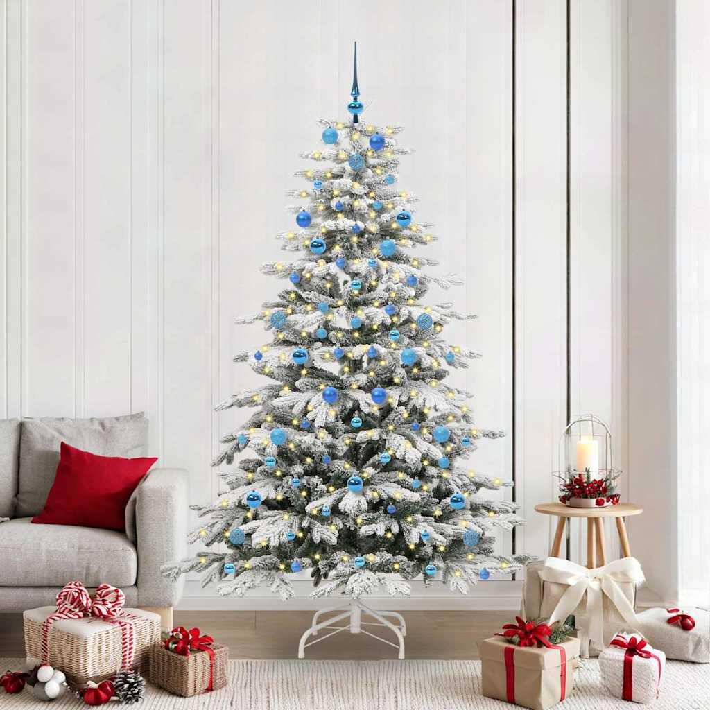 Sapin de Noël Artificiel à Branches Articulées Blanc 210 cm