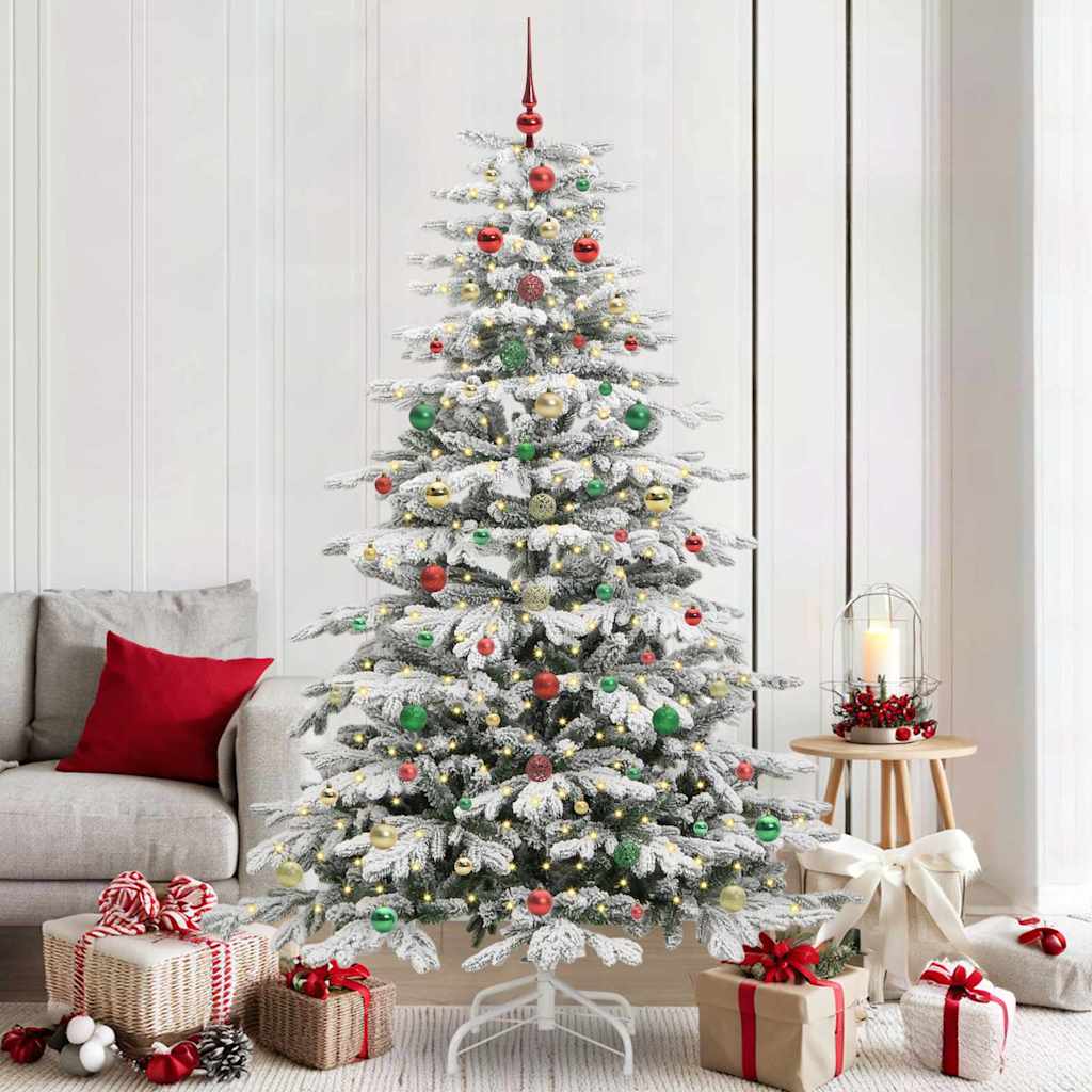 Sapin de Noël Artificiel à Branches Articulées Blanc 210 cm