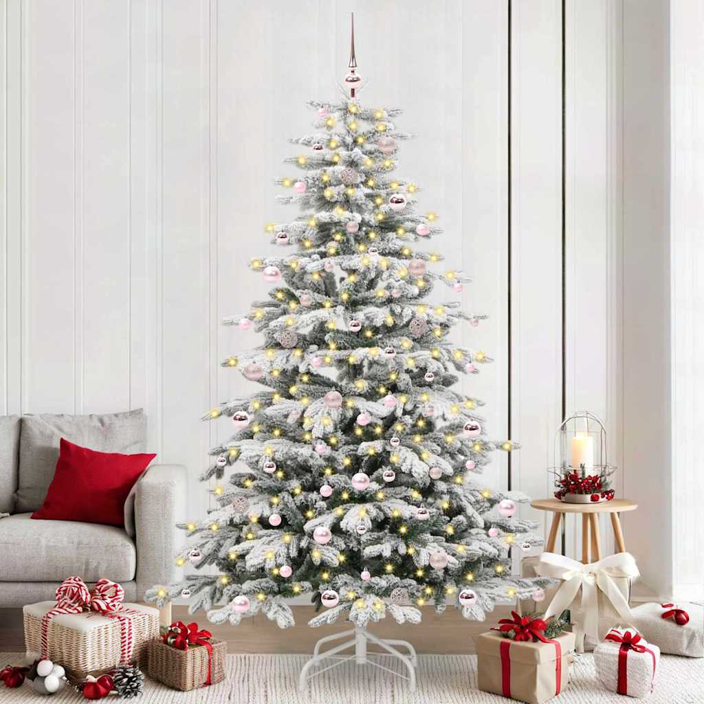 Sapin de Noël Artificiel à Branches Articulées Blanc 240 cm