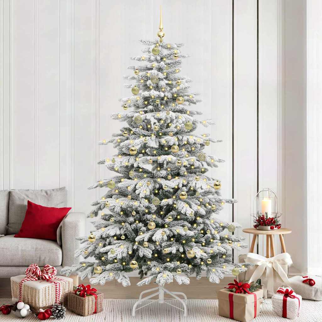 Sapin de Noël Artificiel à Branches Articulées Blanc 240 cm