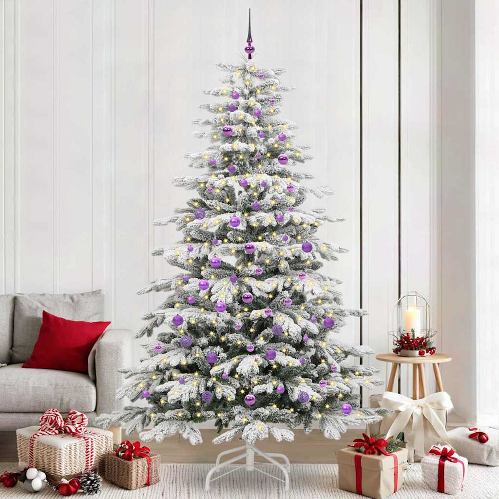 Sapin de Noël Artificiel à Branches Articulées Blanc 240 cm