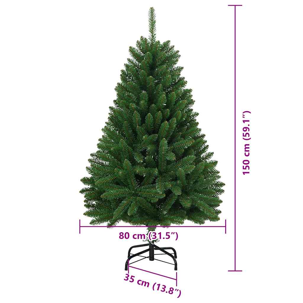 Umělý vánoční stromeček Zelená 150 cm PVC a kov - obrázek 16