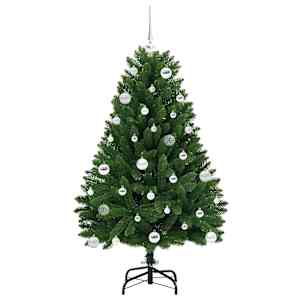 Umestno božično drevo med 150 LED Zelena 150 cm PVC in kovina - slika 4