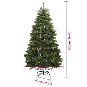 Umělý vánoční stromeček Zelená 180 cm PVC a kov - obrázek 16