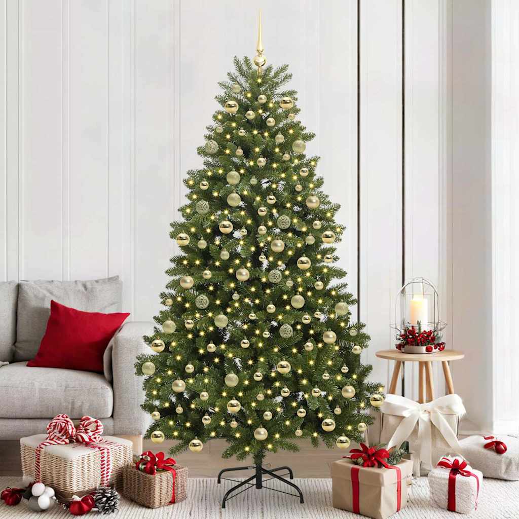 Sapin de Noël artificiel Vert 210 cm PVC et métal