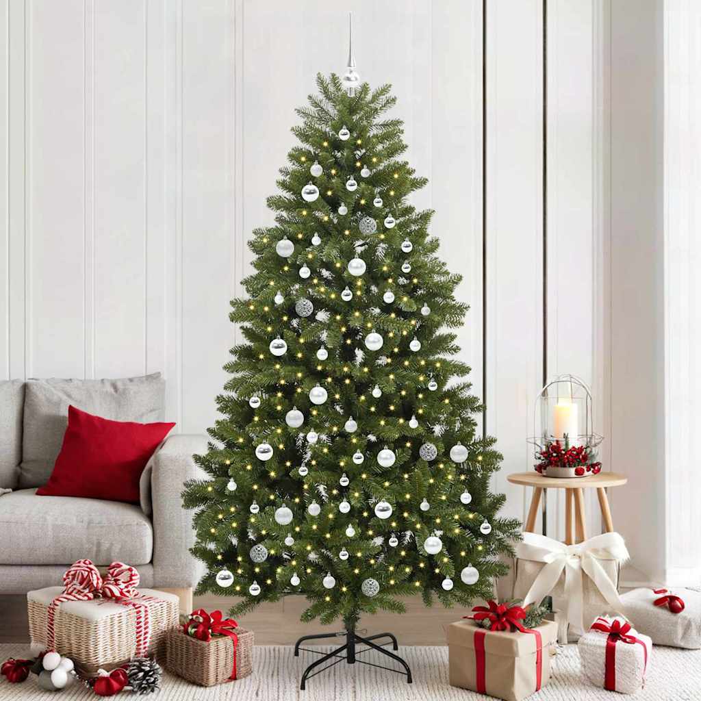 Sapin de Noël artificiel Vert 210 cm PVC et métal