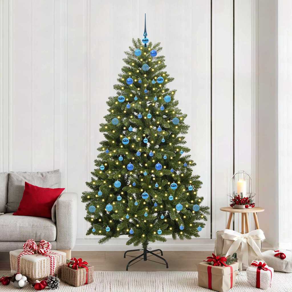 Sapin de Noël artificiel Vert 210 cm PVC et métal