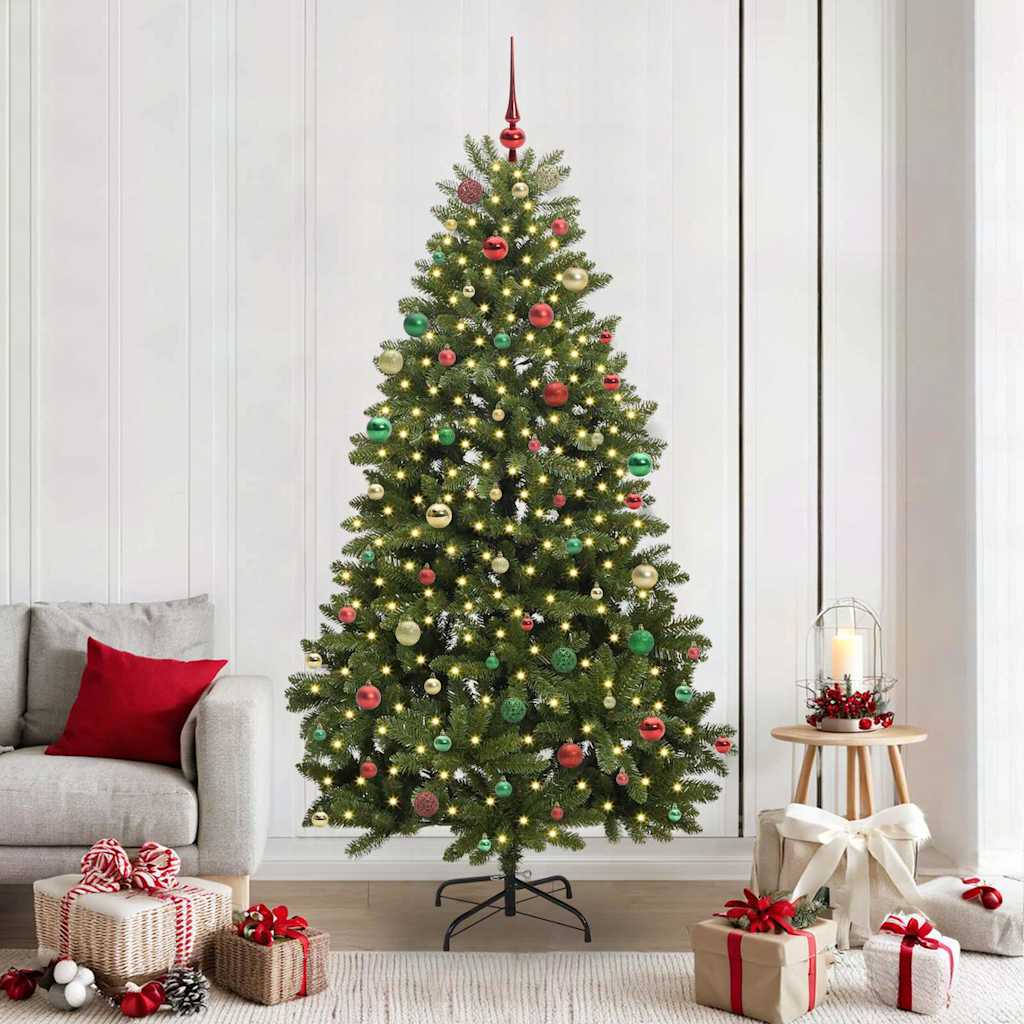 Sapin de Noël artificiel Vert 210 cm PVC et métal