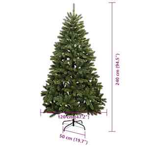 Umělý vánoční stromeček Zelená 240 cm PVC a kov - obrázek 16