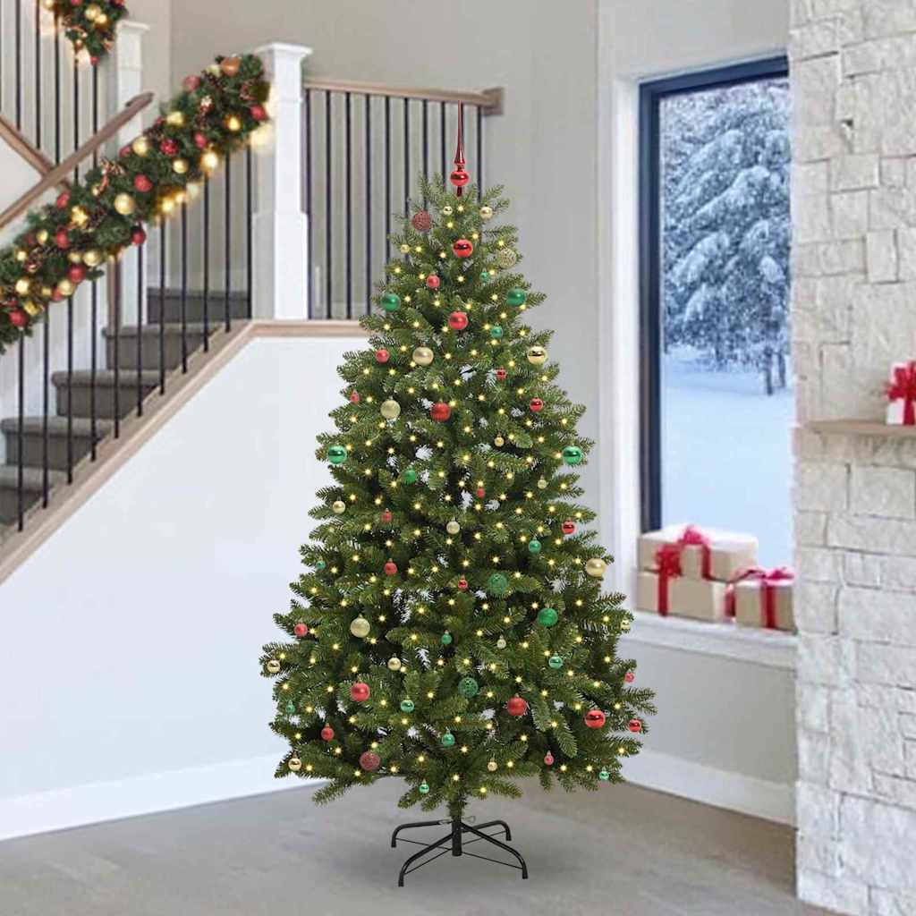 Sapin de Noël artificiel Vert 240 cm PVC et métal
