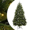 vidaXL Tehisj&otilde;ulupuu 270 cm 300 LED-i Soe valge PVC ja teras Roheline