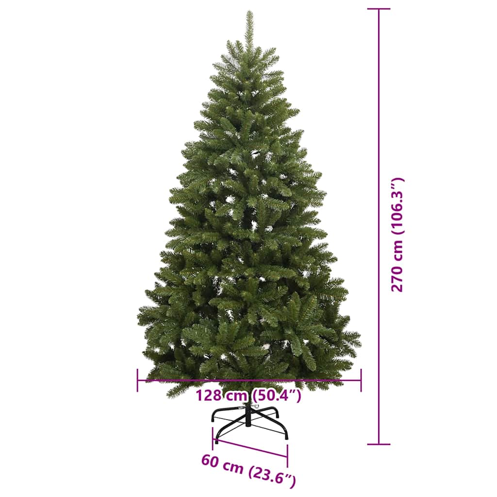 Umělý vánoční stromeček Zelená 270 cm PVC a kov - obrázek 16
