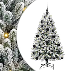 vidaXL Tehisj&otilde;ulupuu 120 cm 150 LED-i Soe valge PVC ja teras