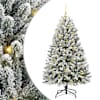 vidaXL Tehisj&otilde;ulupuu 120 cm 150 LED-i Soe valge PVC ja teras
