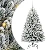 vidaXL Tehisj&otilde;ulupuu 150 cm 150 LED-i Soe valge PVC ja teras