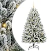 vidaXL Tehisj&otilde;ulupuu 150 cm 150 LED-i Soe valge PVC ja teras