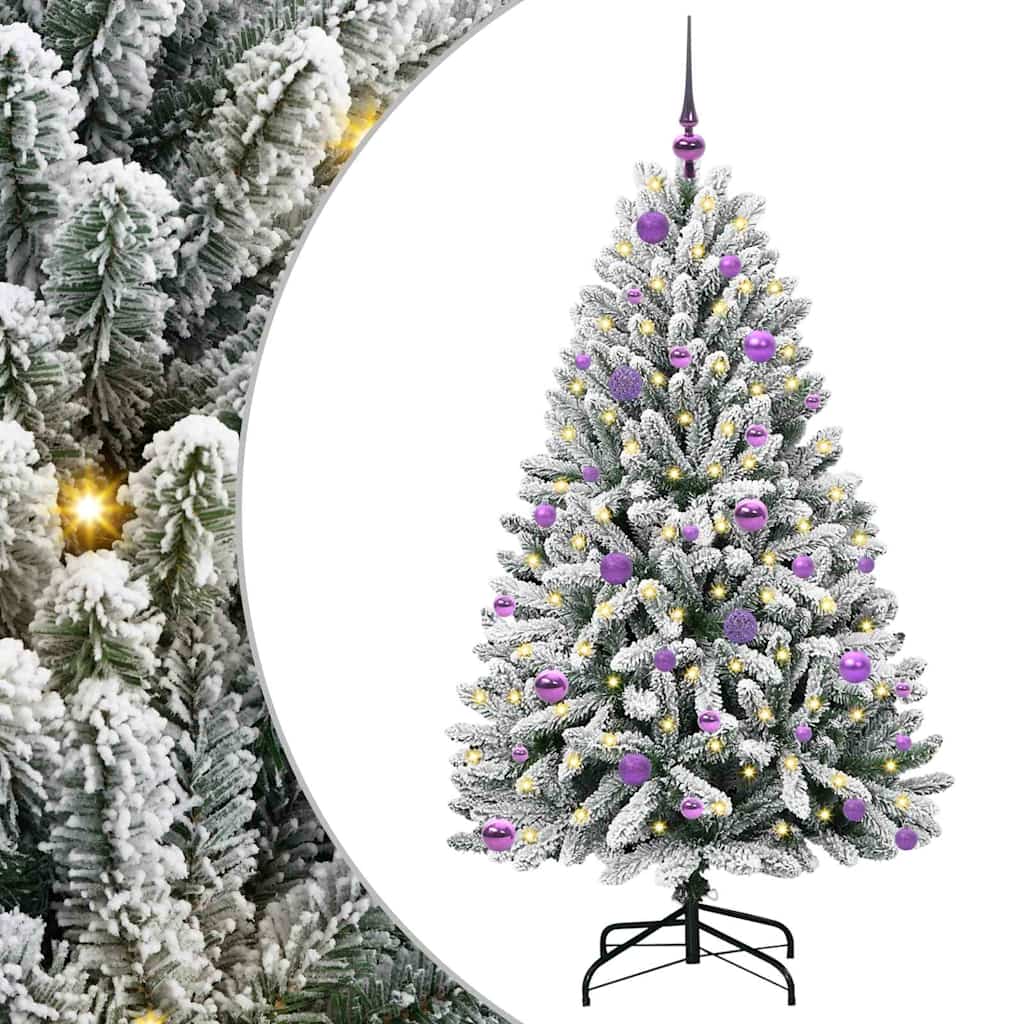 Thumbnail - vidaXL Künstlicher Weihnachtsbaum Grün und Weiß 150 cm PVC und Metall