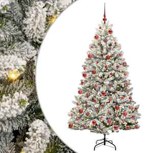 vidaXL Tehisj&otilde;ulupuu 180 cm 300 LED-i Soe valge PVC ja teras