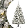 vidaXL Tehisj&otilde;ulupuu 180 cm 300 LED-i Soe valge PVC ja teras