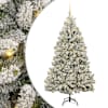 vidaXL Tehisj&otilde;ulupuu 210 cm 300 LED-i Soe valge PVC ja teras
