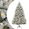 vidaXL Tehisj&otilde;ulupuu 240 cm 300 LED-i Soe valge PVC ja teras