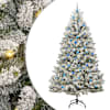 vidaXL Tehisj&otilde;ulupuu 240 cm 300 LED-i Soe valge PVC ja teras