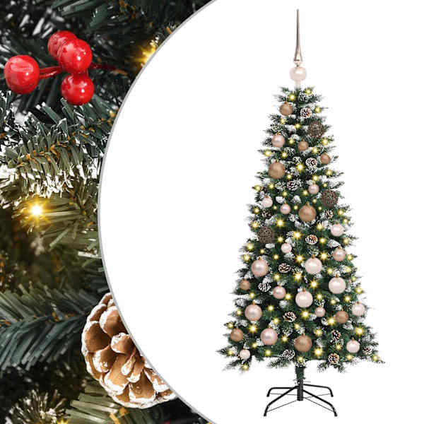 vidaXL Tehisj&otilde;ulupuu Roheline 120 cm PVC, plast ja teras