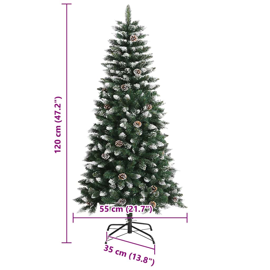 Umělý vánoční stromeček Zelená 120 cm PVC, plast a ocel - obrázek 19