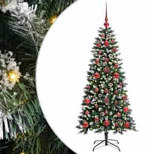 vidaXL Tehisj&otilde;ulupuu Roheline 120 cm PVC, plast ja teras