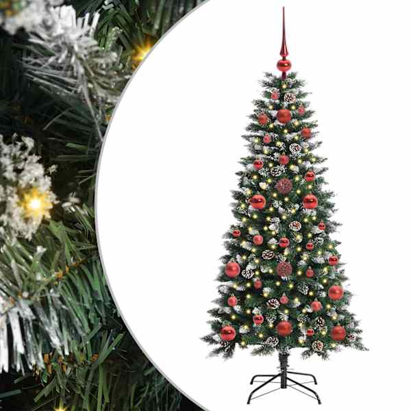 vidaXL Tehisj&otilde;ulupuu Roheline 120 cm PVC, plast ja teras