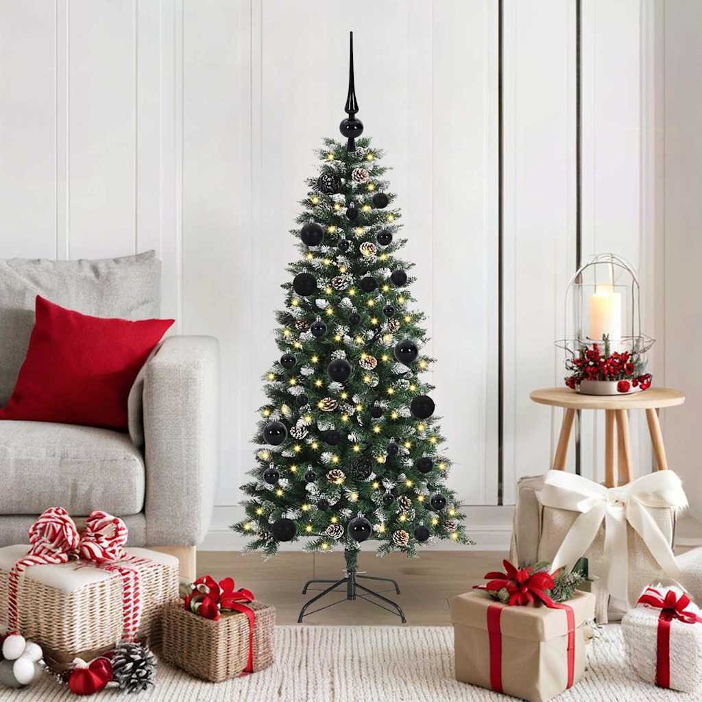 Sapin de Noël artificiel avec 150 LED Vert 55 x 55 x 120 cm