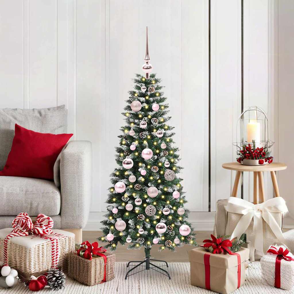 Sapin de Noël artificiel avec 150 LED Vert 55 x 55 x 120 cm