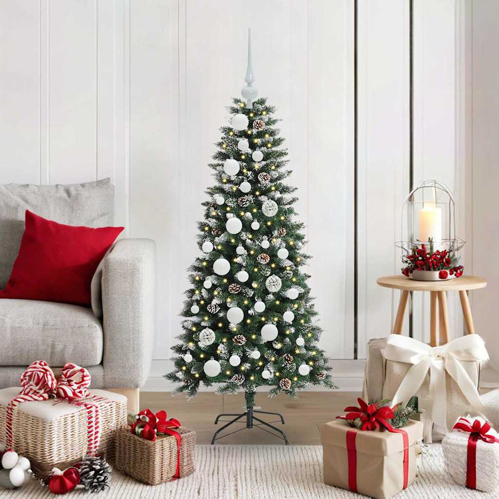 Sapin de Noël artificiel avec 150 LED Vert 55 x 55 x 120 cm