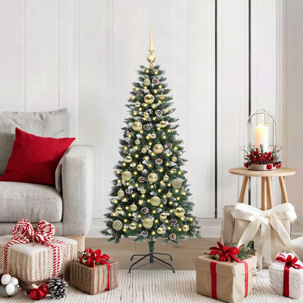 Sapin de Noël artificiel avec 150 LED Vert 55 x 55 x 120 cm