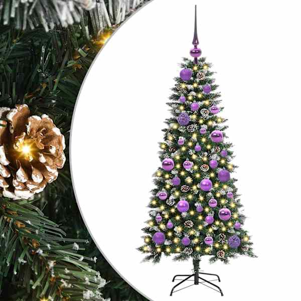 vidaXL Tehisj&otilde;ulupuu Roheline 120 cm PVC, plast ja teras