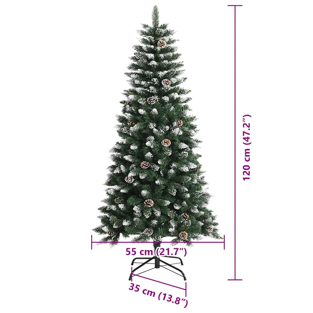 Umělý vánoční stromeček Zelená 120 cm PVC, plast a ocel - obrázek 16