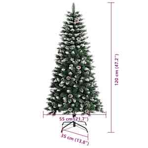 Umělý vánoční stromeček Zelená 120 cm PVC, plast a ocel - obrázek 16